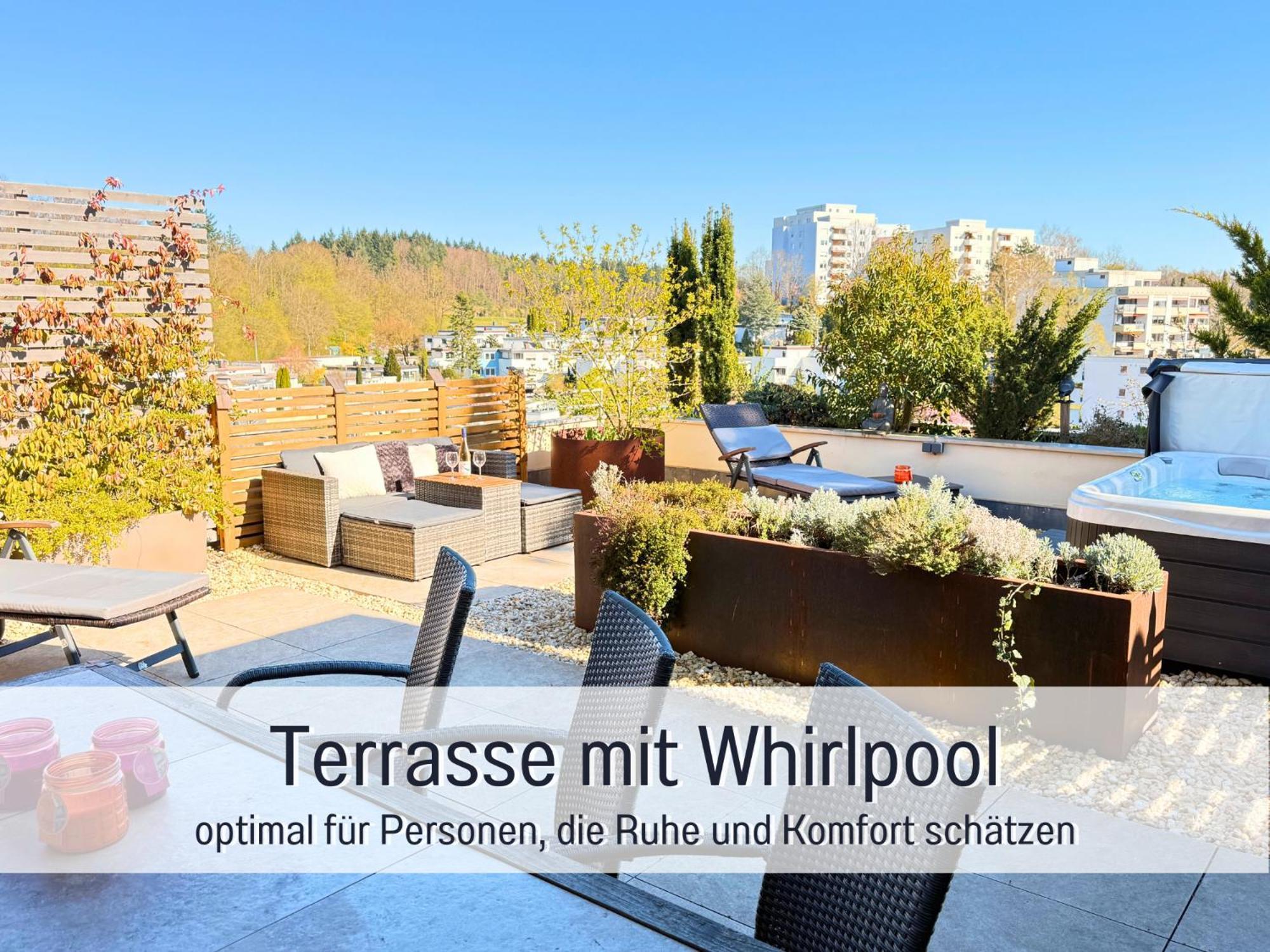 Sonnenterrasse - 3 Schlafzimmer, Whirlpool & Alpenblick - Perfekt Fuer Romantik Oder Familienurlaub Mit Kind , Hund Willkommen By Ferienwohnenamsee - Uberlingen Buitenkant foto
